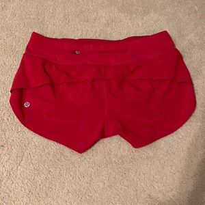 Red size 4 reg lulu lemon shorts